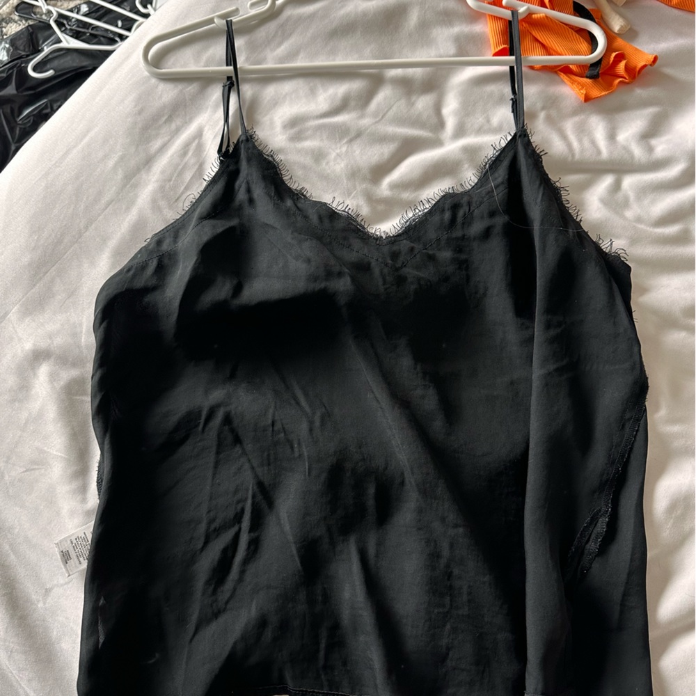 Silk black tank